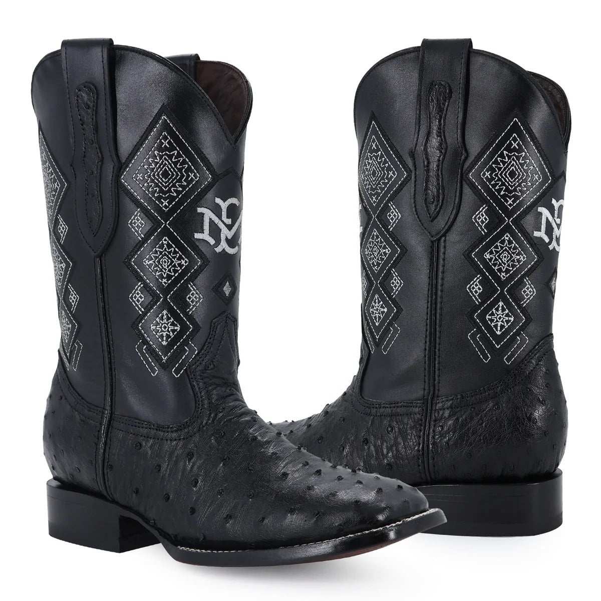 Men's El Malcreado Full Quill Ostrich Exotic Boots Handmade