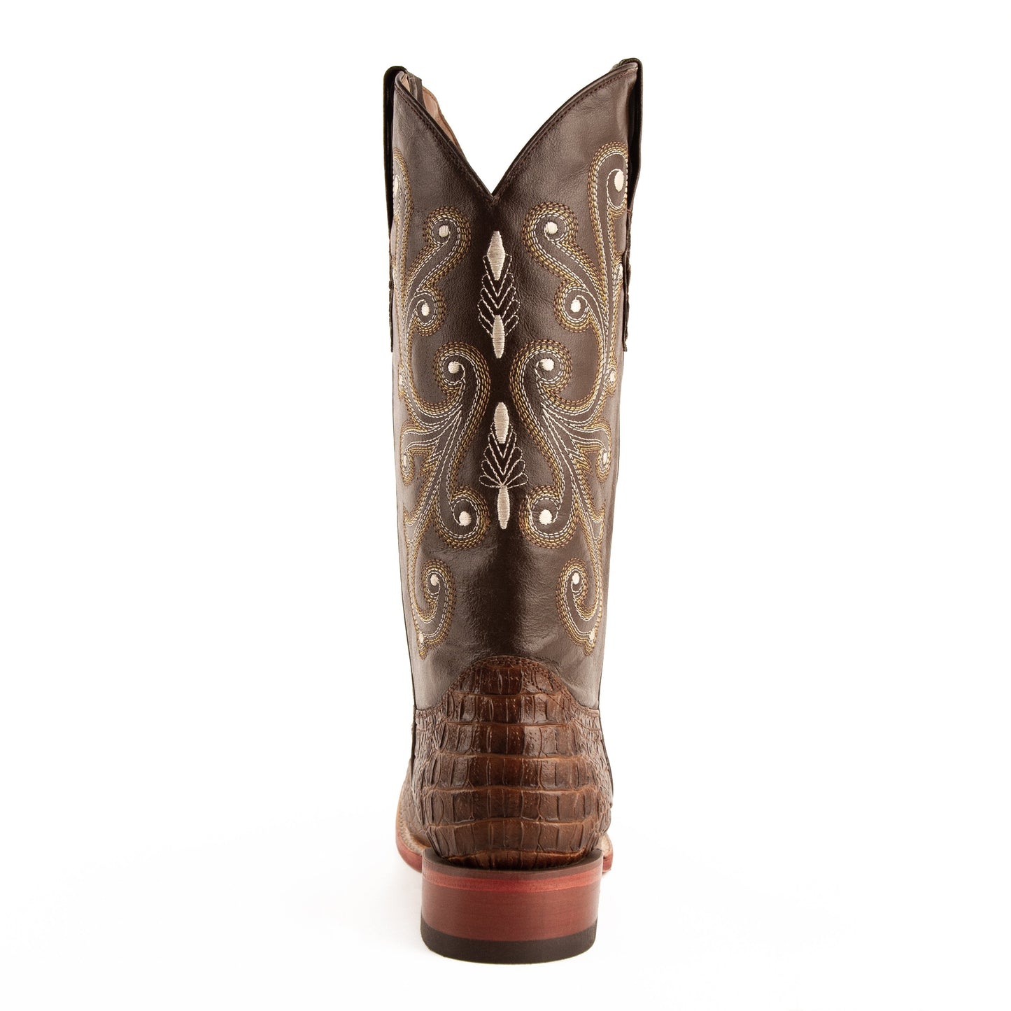 Men's Ferrini Stampede Caiman Crocodile Print Boots Handcrafted Sport Rust - yeehawcowboy