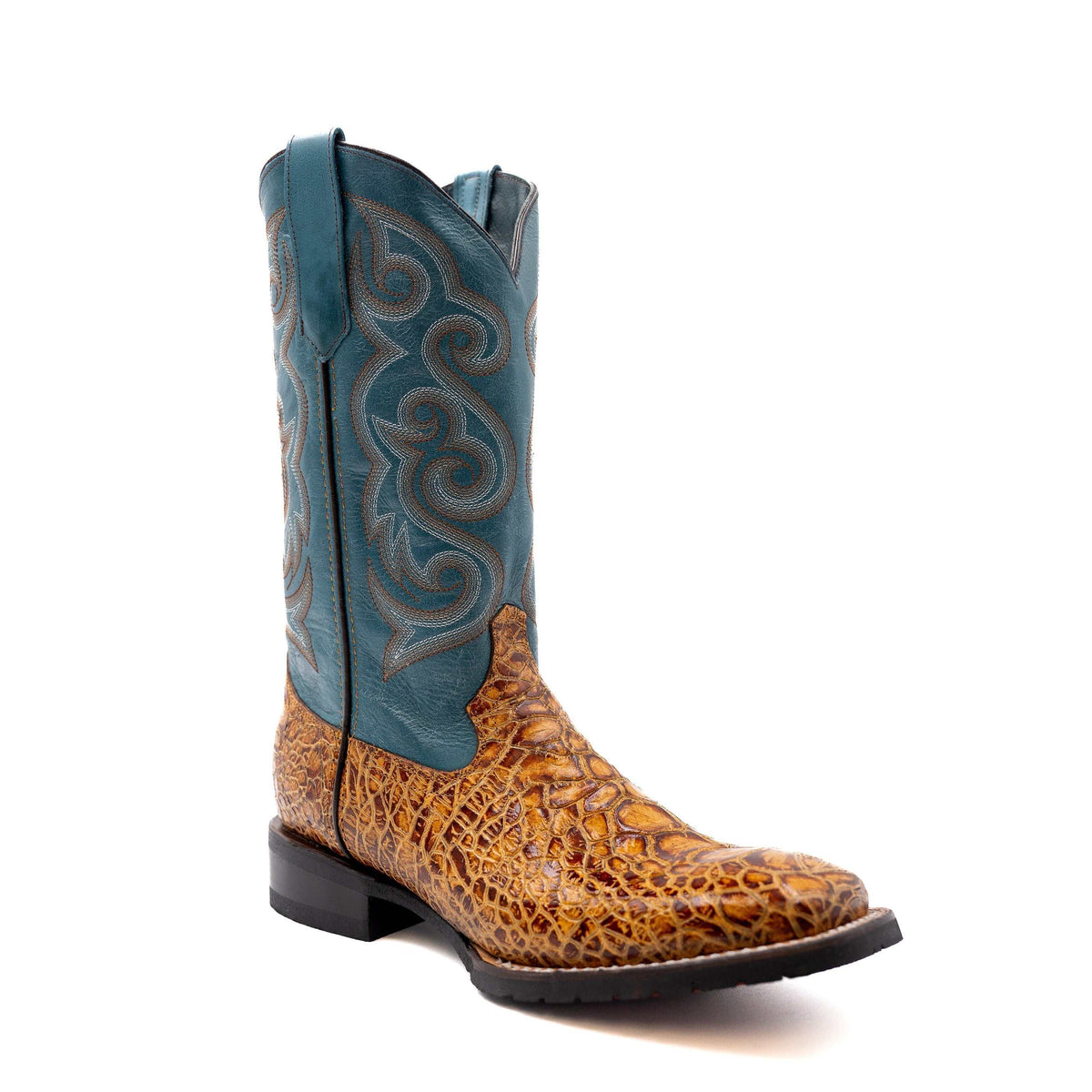 Men's Ferrini Kai Sea Turtle PRINT Boots in Cigar with 13" height and square toe
