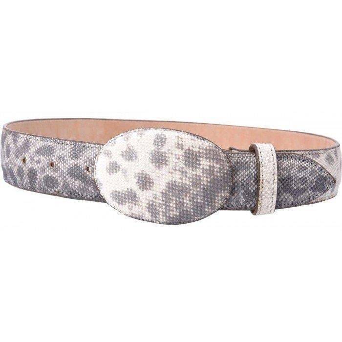 Natural Karung Carunga Belt Genuine Snakeskin Leather Lining Handmade 1 1/2" Removable Buckle