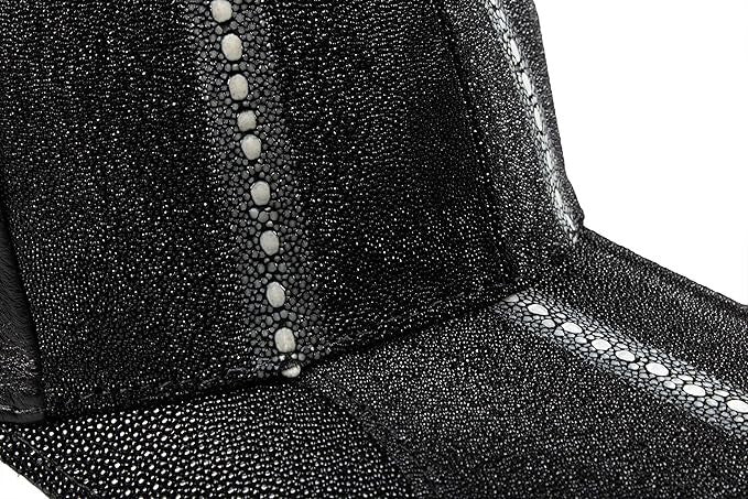 Black Stingray Cap Genuine Handmade Adjustable Closure NEW