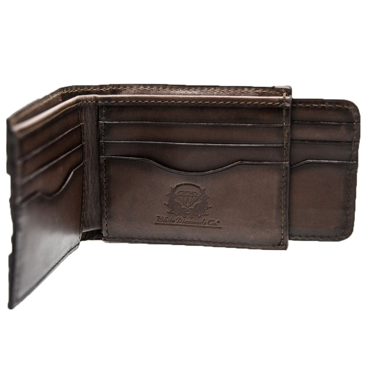 Brown Crocodile Wallet Bi-fold 12 Card Slots Bill Compartment Authentic Handmade