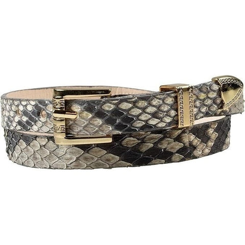 Python Snakeskin Cowboy Hat Band Gold Plated 3 Piece Buckle Set  Handmade 26”