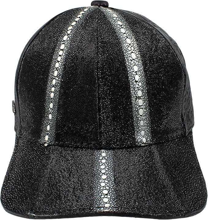 Schwarze Rochenkappe, echt handgefertigt, verstellbarer Verschluss, NEU