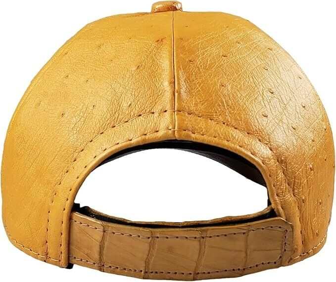 Gorra de vientre de cocodrilo, caimán y ranúnculo, genuina, ajustable, hecha a mano.