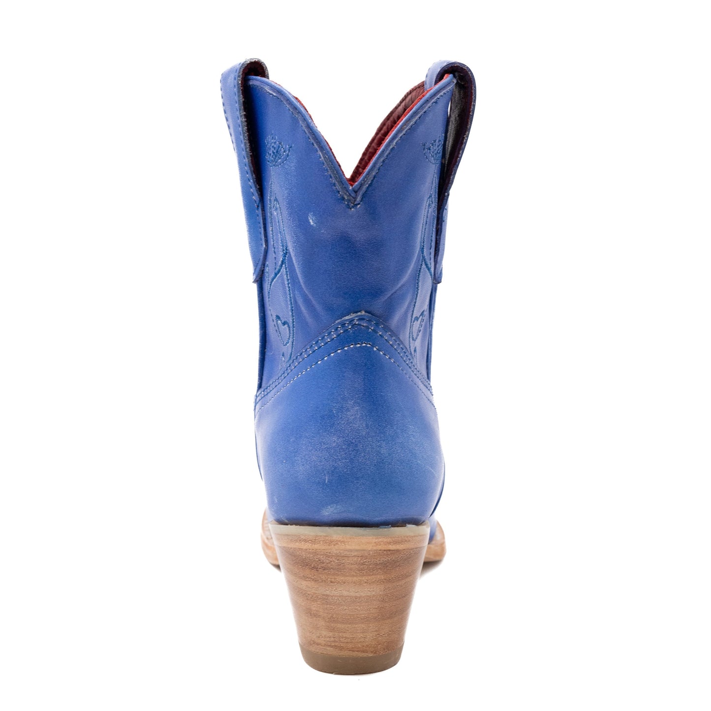 Botas de piel Ferrini Pixie para mujer, hechas a mano, con puntera en J, color azul eléctrico