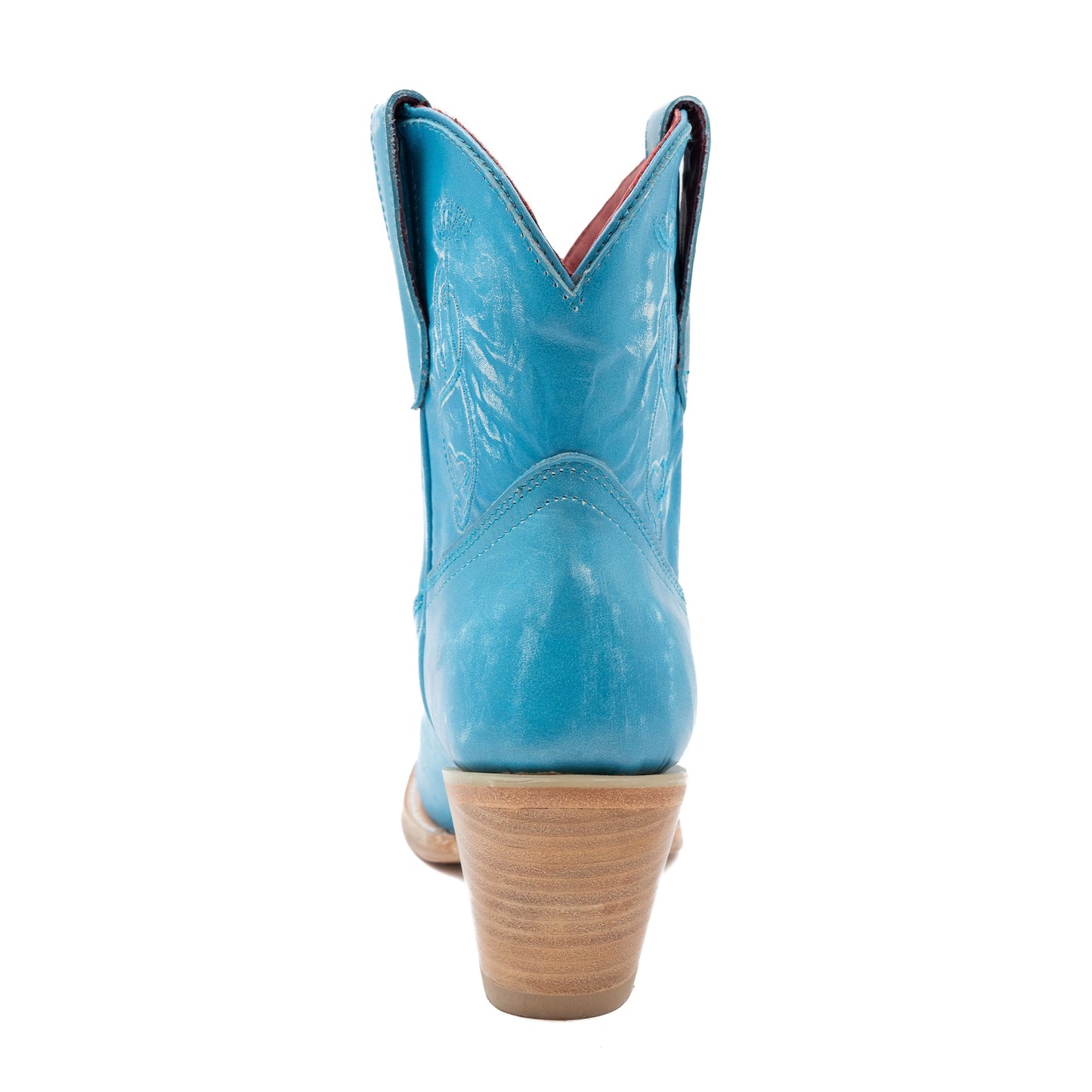 Botas de piel Ferrini Pixie para mujer, hechas a mano, con puntera en J, color turquesa