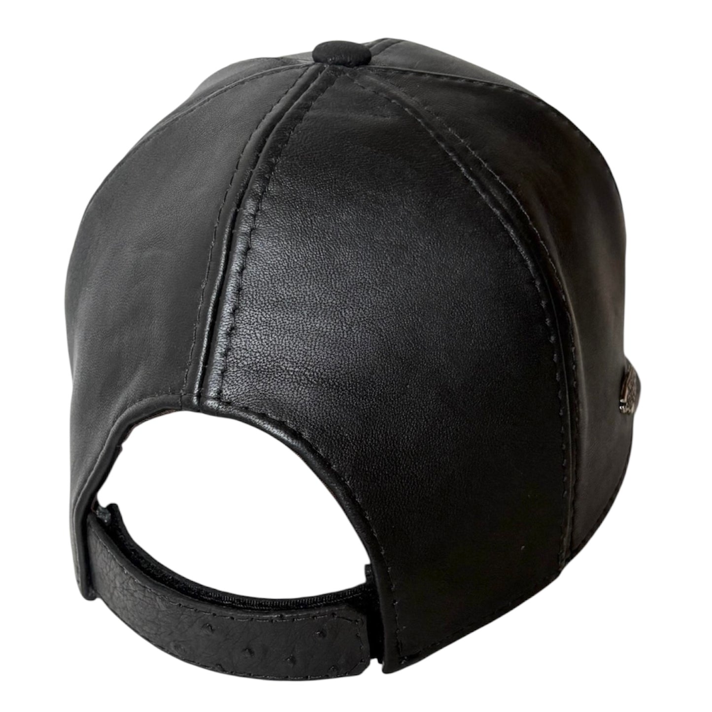 Black Stingray Cap Genuine Handmade Adjustable Closure