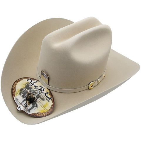 6x Larry Mahan Real Fur Felt Cowboy Hat Silver Belly