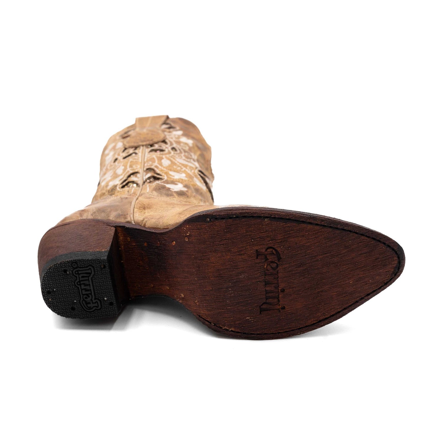 Ferrini Empress Lederstiefel für Damen, handgefertigt, Snip Toe, Latte