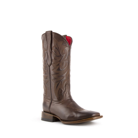 Botas de piel para mujer Ferrini Jane hechas a mano en color chocolate