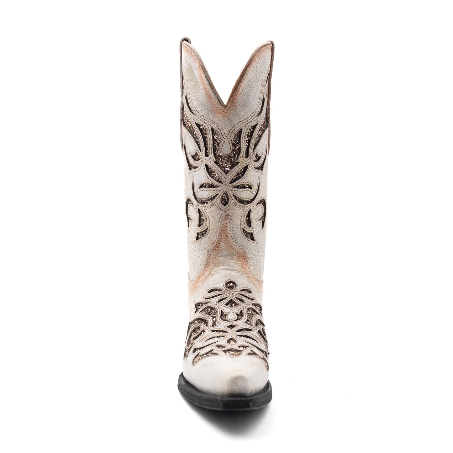 Botas de piel Ferrini Sasha para mujer, hechas a mano, con puntera recortada, estilo vintage