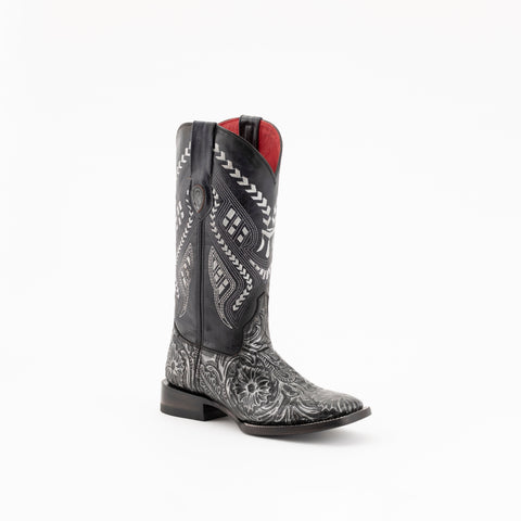Botas de piel Cleopatra de Ferrini para mujer, hechas a mano, color negro