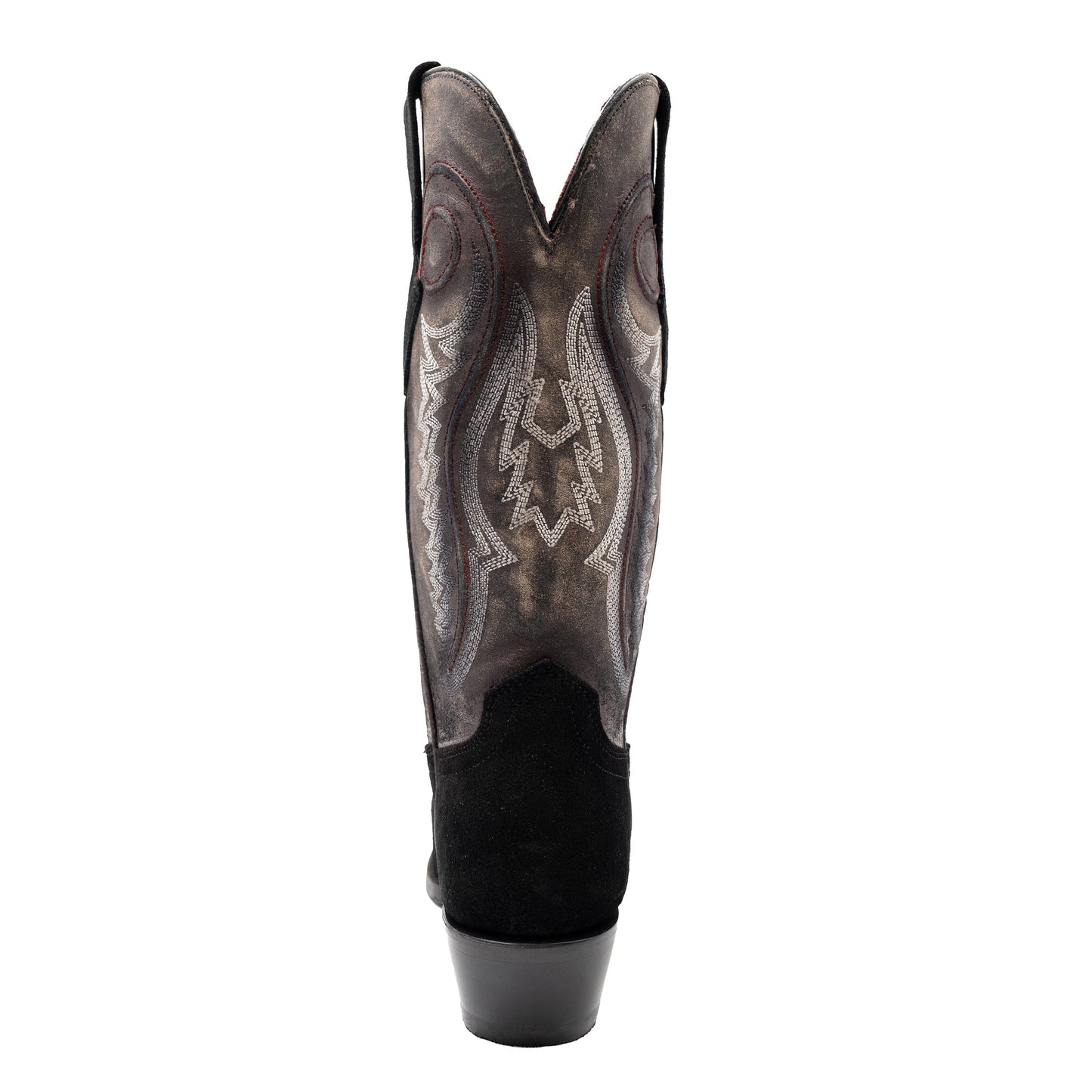 Botas Ferrini Roughrider de piel para mujer, hechas a mano, con puntera recortada, color negro