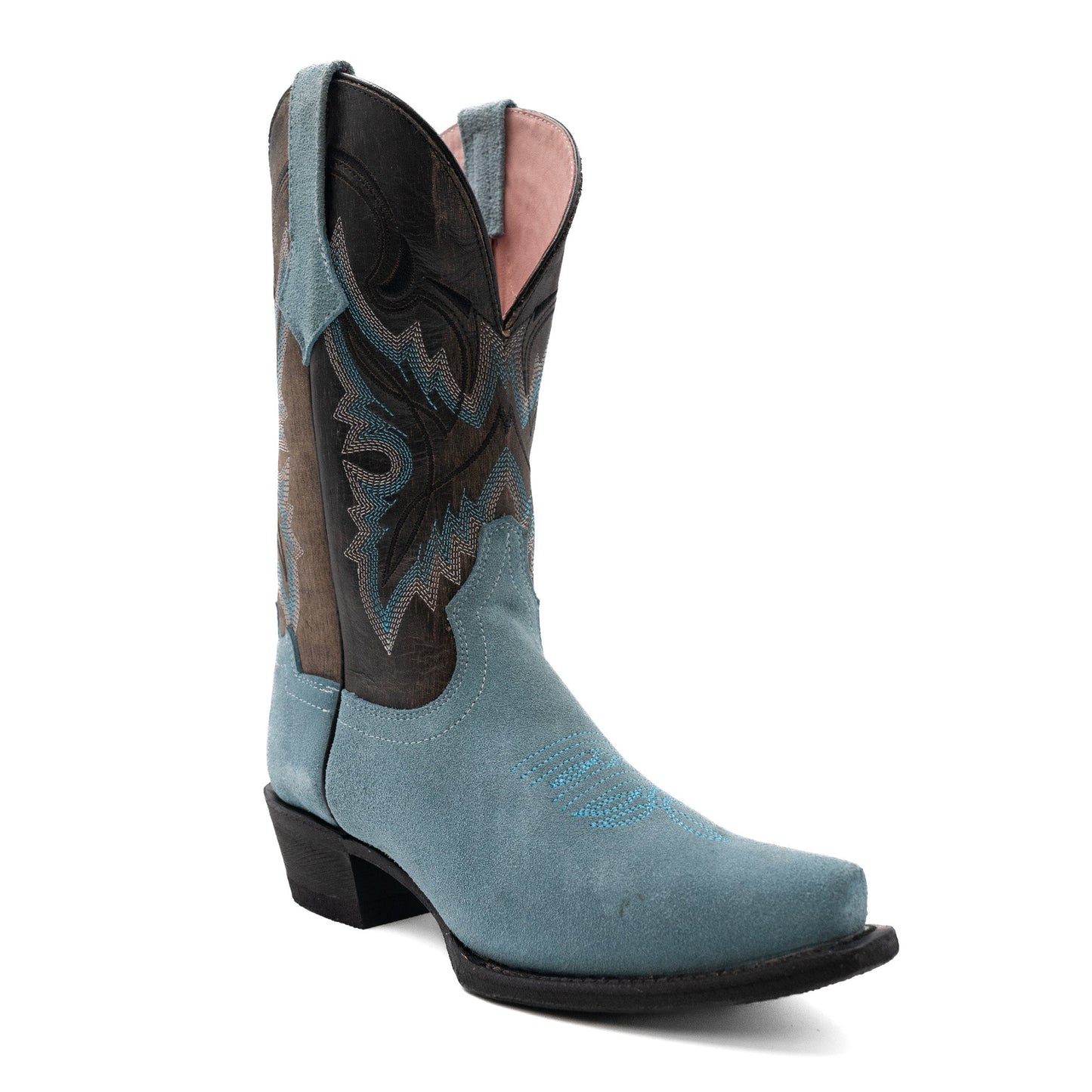 Botas Ferrini Holly de piel para mujer, hechas a mano, con punta recortada, color chocolate