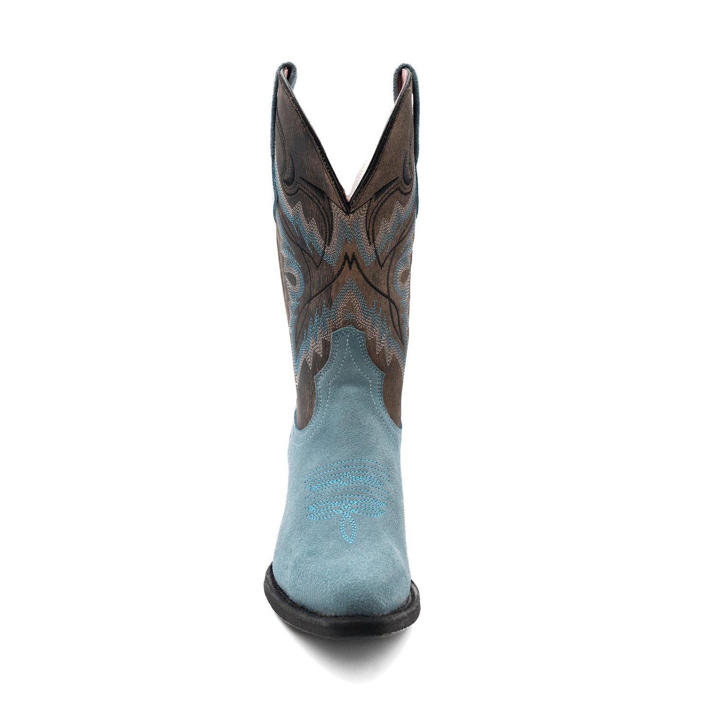 Botas Ferrini Holly de piel para mujer, hechas a mano, con punta recortada, color chocolate