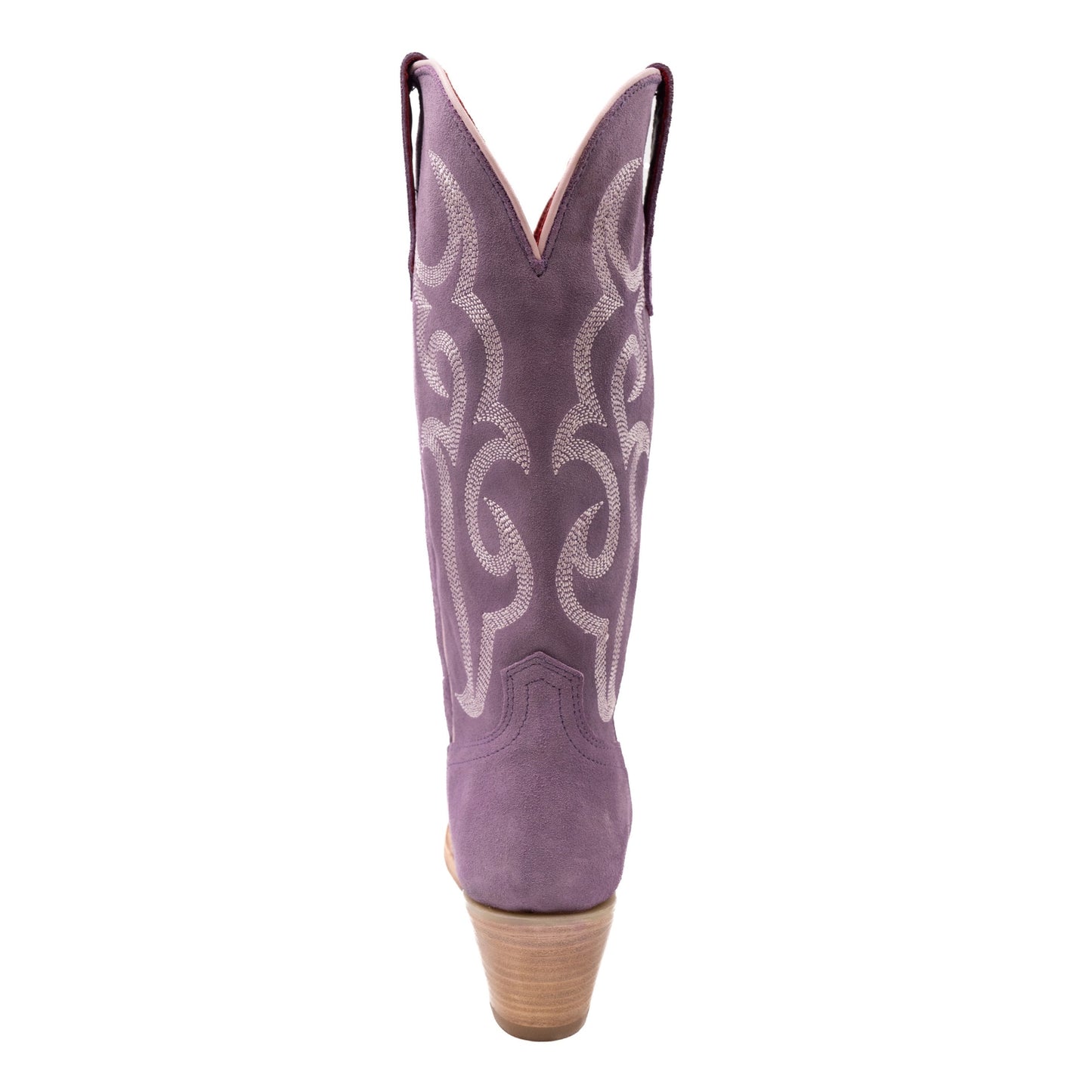 Botas Ferrini Quinn de piel para mujer, hechas a mano, con punta recortada, color lila