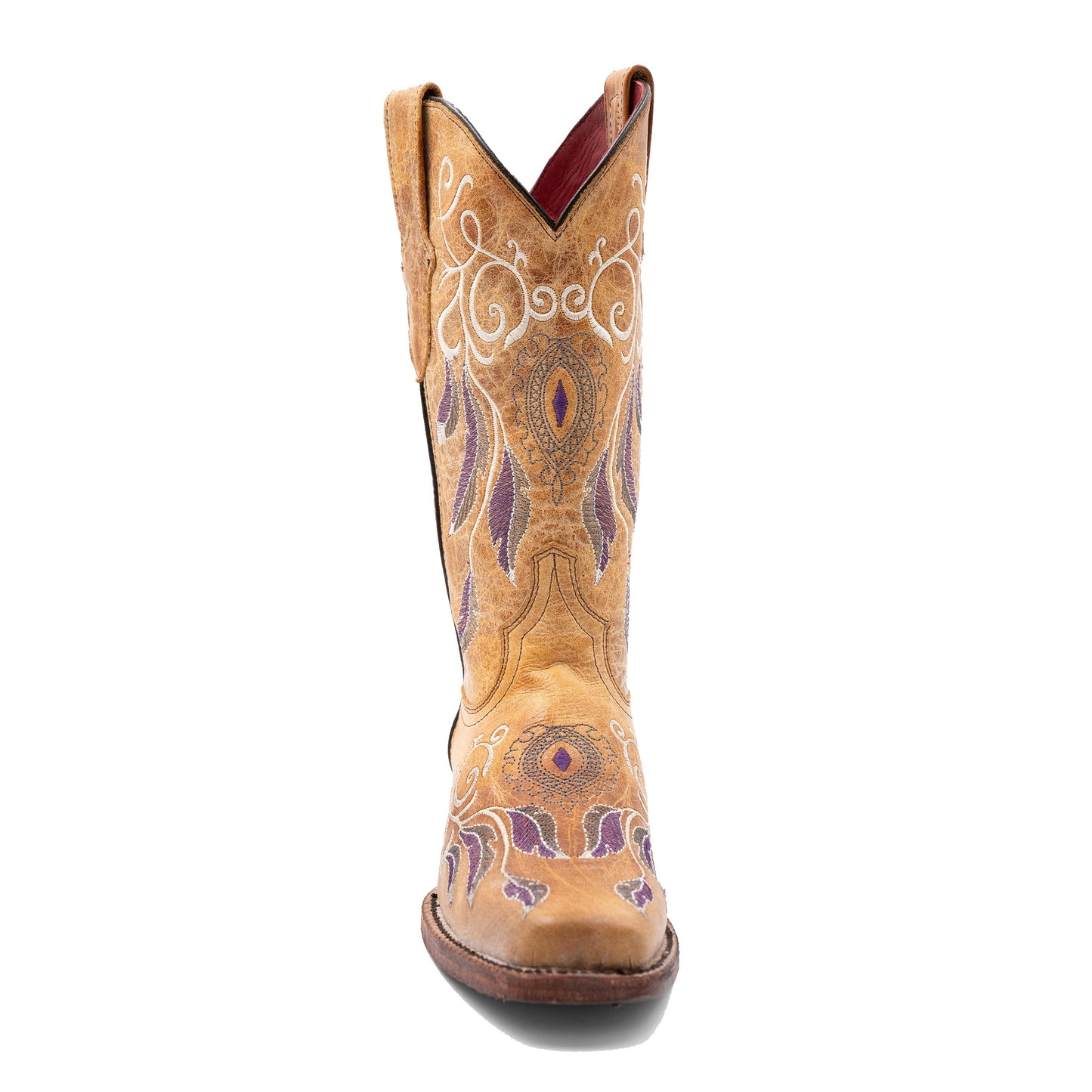 Botas de piel Ferrini Dreamer para mujer, hechas a mano, con punta cuadrada y estilo silla de montar antigua