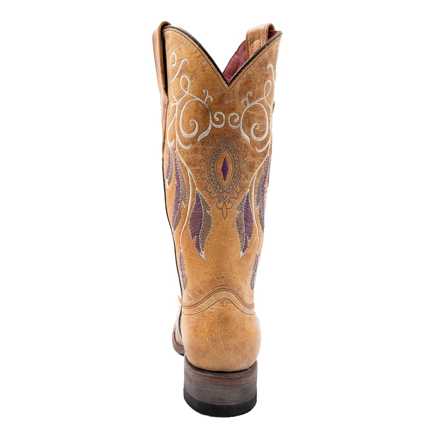 Botas de piel Ferrini Dreamer para mujer, hechas a mano, con punta cuadrada y estilo silla de montar antigua