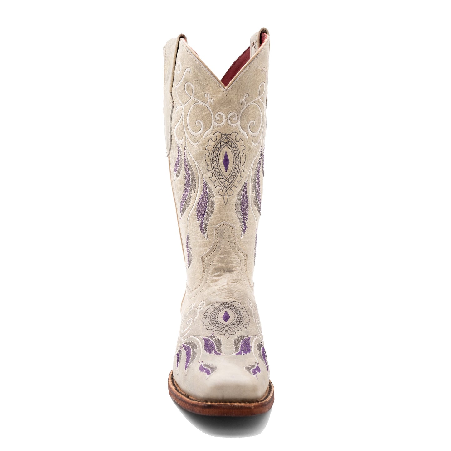 Botas de piel Ferrini Dreamer para mujer, hechas a mano, con punta cuadrada, color arcilla