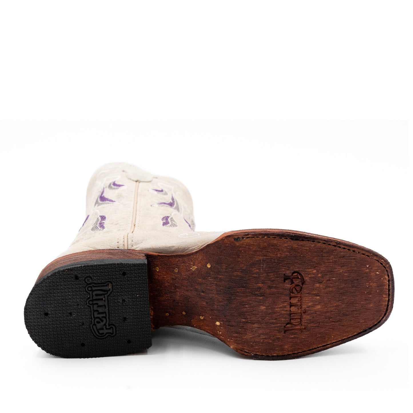 Botas de piel Ferrini Dreamer para mujer, hechas a mano, con punta cuadrada, color arcilla