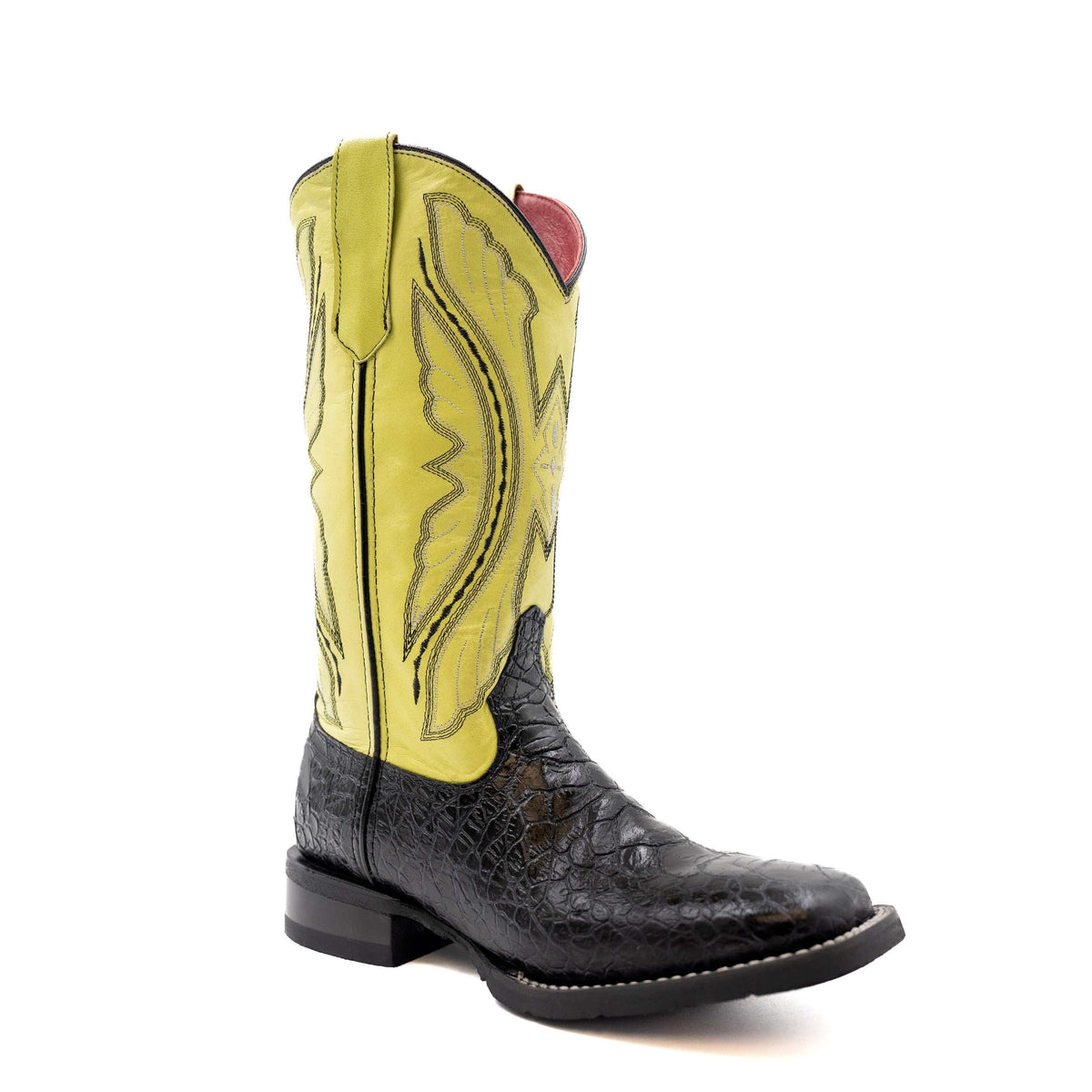 Black Ferrini Kai Sea Turtle print women's boots with 13" height and 1.5" block heel