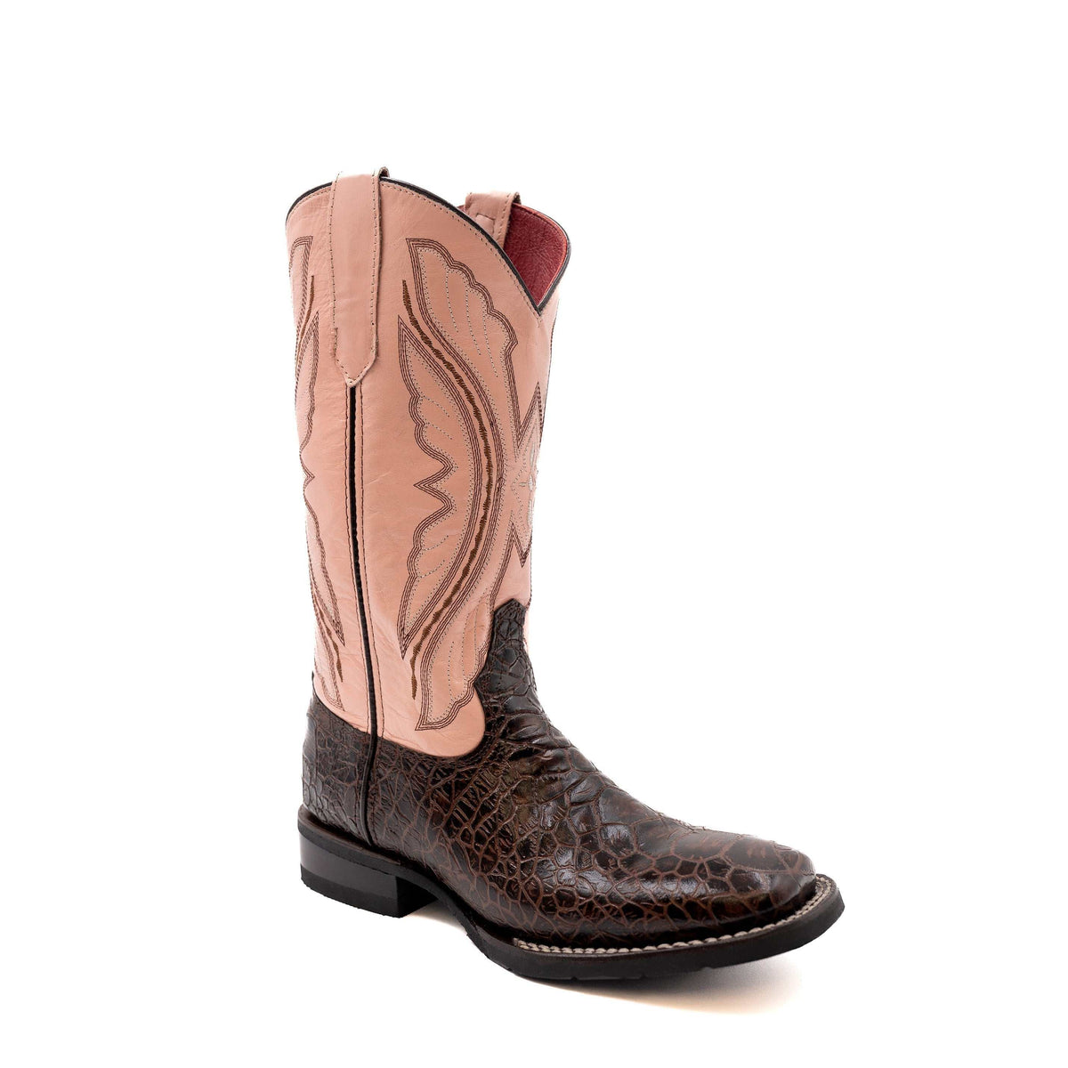 Women's Ferrini Kai Sea Turtle PRINT Boots in chocolate with 13" height and 1.5" block heel