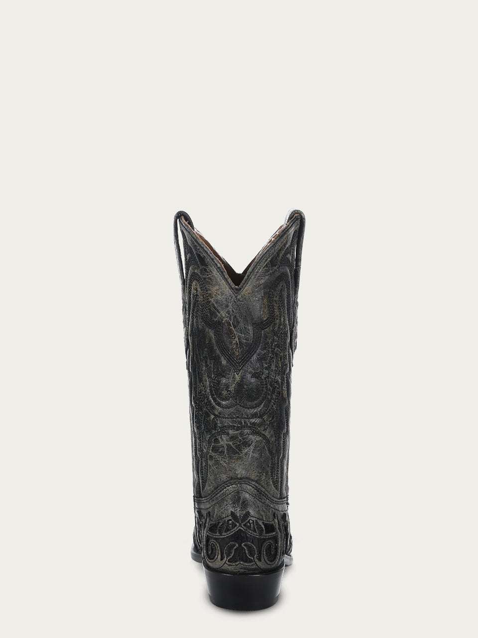 Men's Corral Black Genuine American Alligator Boots with Inlay & Embroidery