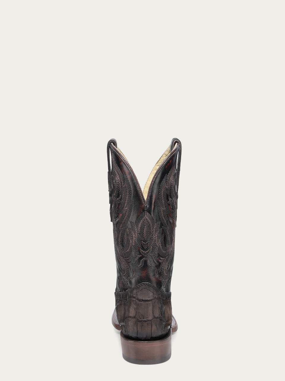 Men's Corral Chocalate Genuine American Alligator Boots with Embroidery