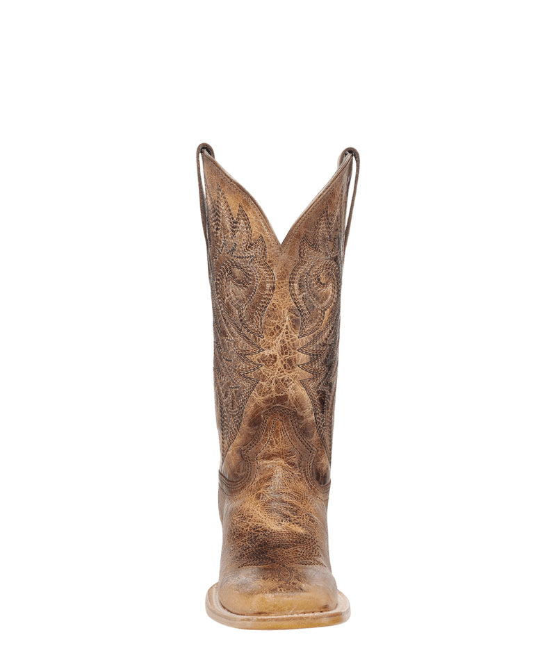 Women's Corral Sand Genuine Leather Boots with Embroidery