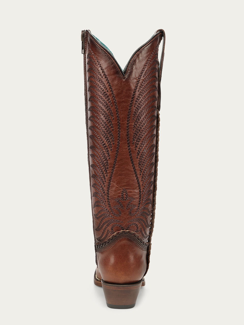 Women's Corral Honey Genuine Leather Boots with Embroidery & Woven & Metallic Welt Tall Top
