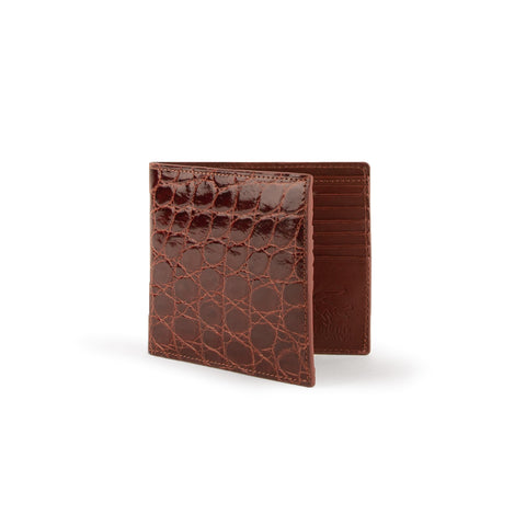 Ferrini Alligator Hipster Wallet Cognac