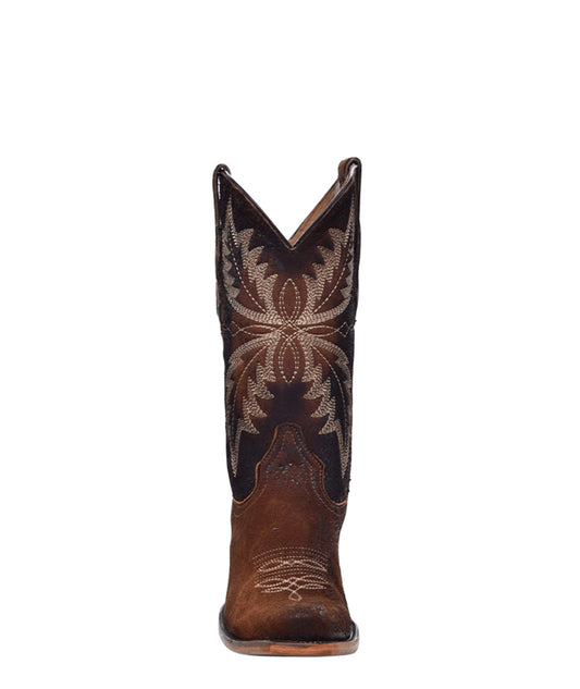 Men's Corral Chocolate Genuine Leather Boots with Embroidery