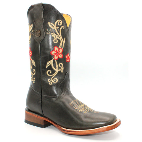 Botas vaqueras de piel Hooch para mujer hechas a mano