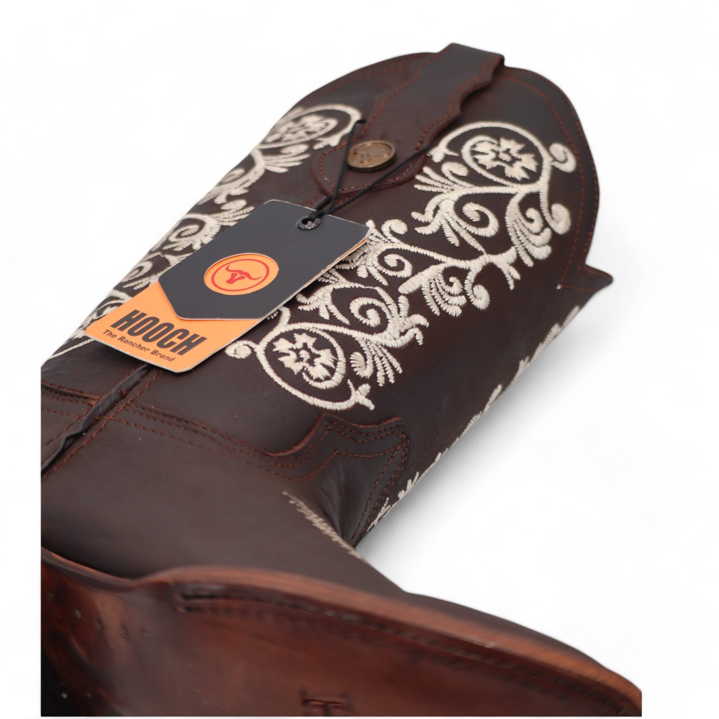 Women's Hooch Leather Western Boots Brown Handmade