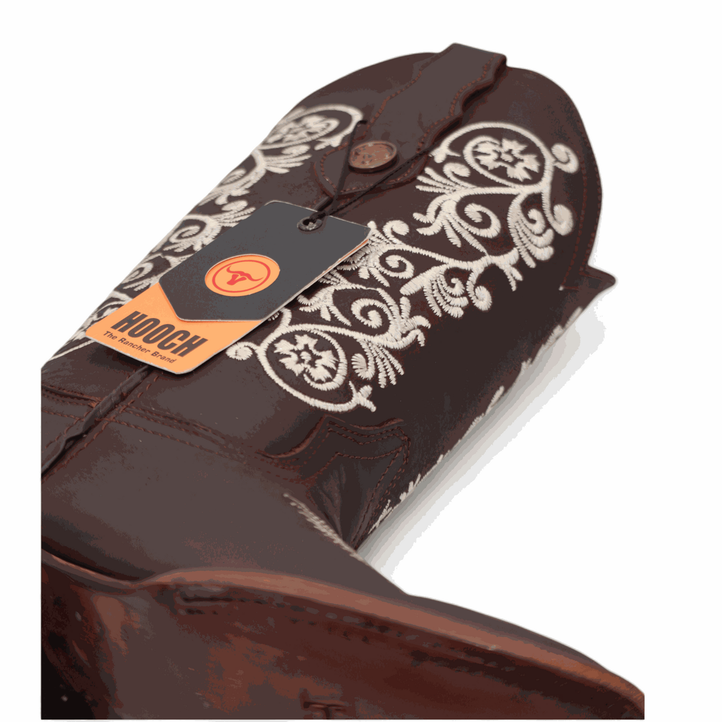 Damen Hooch Leder Westernstiefel Braun Handgefertigt