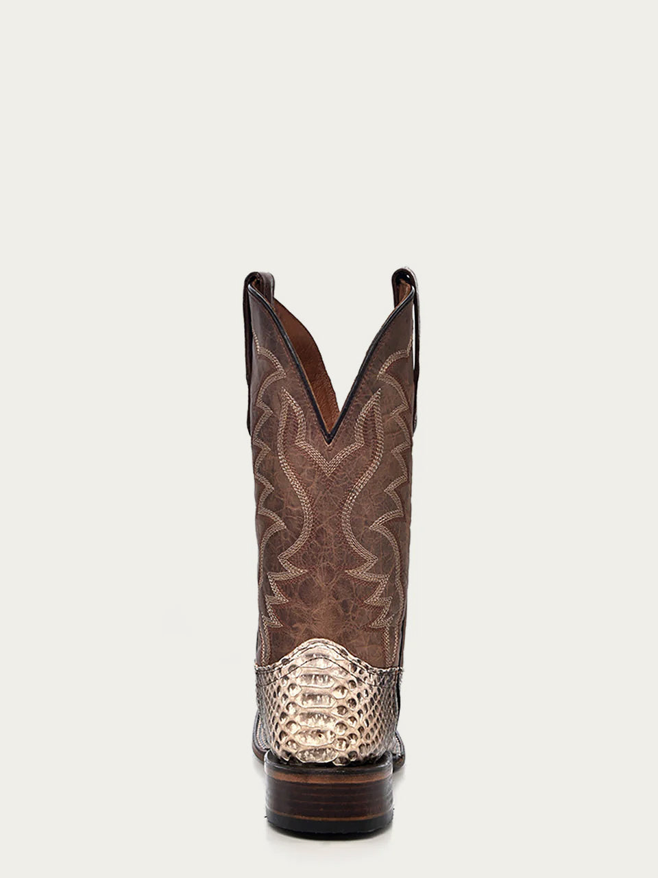 Men's Circle G Natural Genuine Python Boots with Embroidery