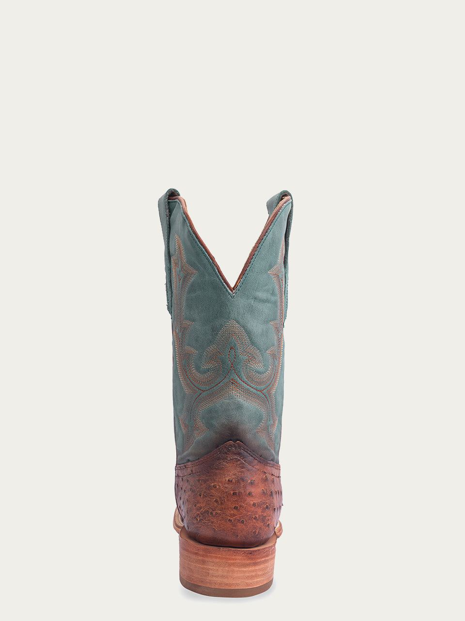 Men's Corral Cognac Genuine Full Quill Ostrich Boots with Embroidery
