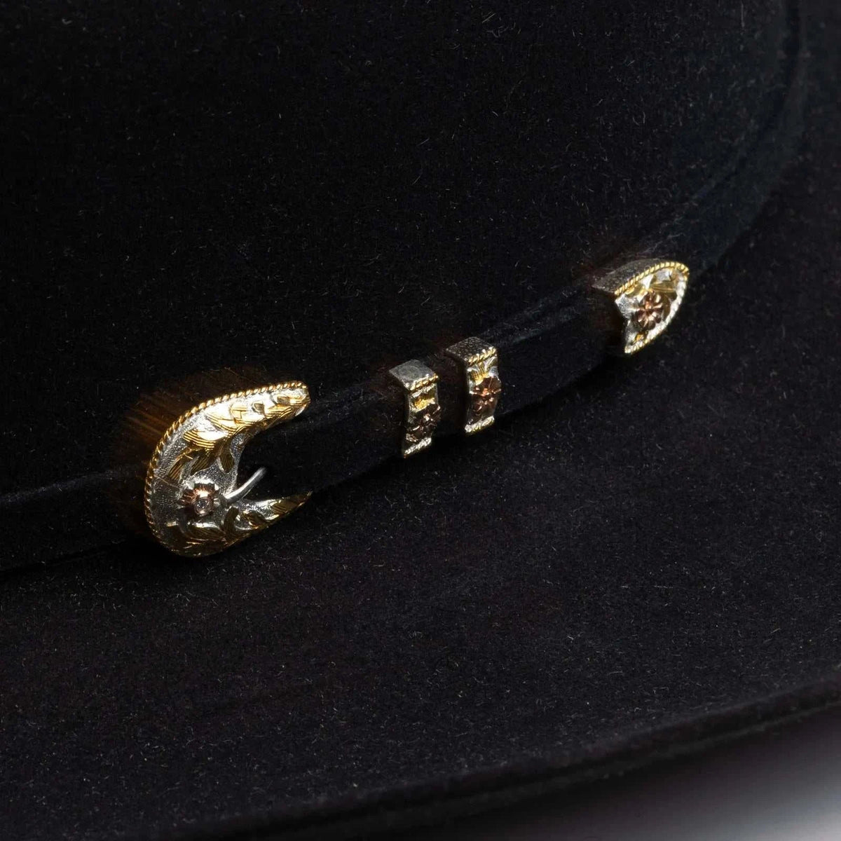 500x Larry Mahan Superior black beaver fur felt cowboy hat with 4" brim and cattleman crease