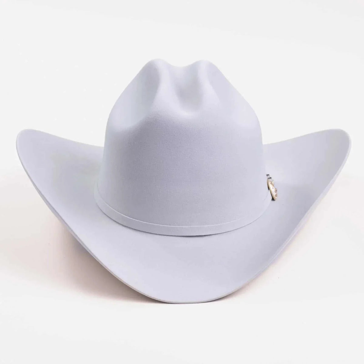 500x Larry Mahan Superior Fur Felt Cowboy Hat Platinum black beaver fur felt with four-piece buckle band and cattleman crease crown
