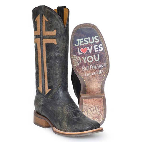 Women's Tin Haul Salvation Boots Jesus Favorite Sole Handcrafted Brown