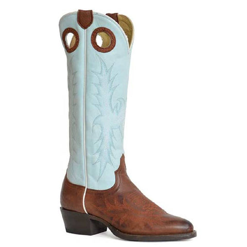 Botas Stetson Belle para mujer hechas a mano en color azul