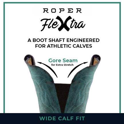 Women's Roper Desert Rose Leather Boots Handcrafted with Flextra Calf Brown - yeehawcowboy