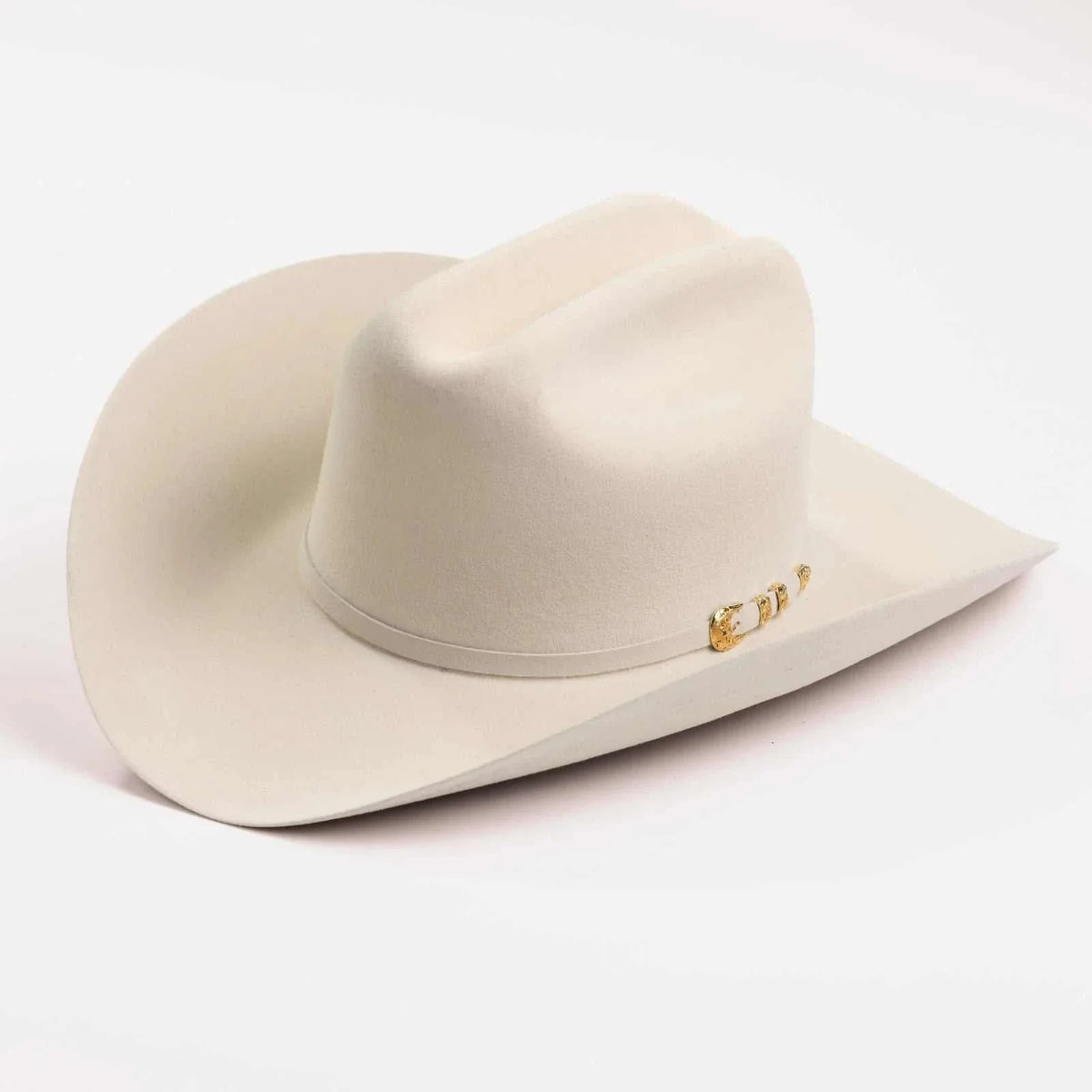 6x Larry Mahan Real Fur Felt Cowboy Hat Silver Belly with 4" brim and cattleman crease