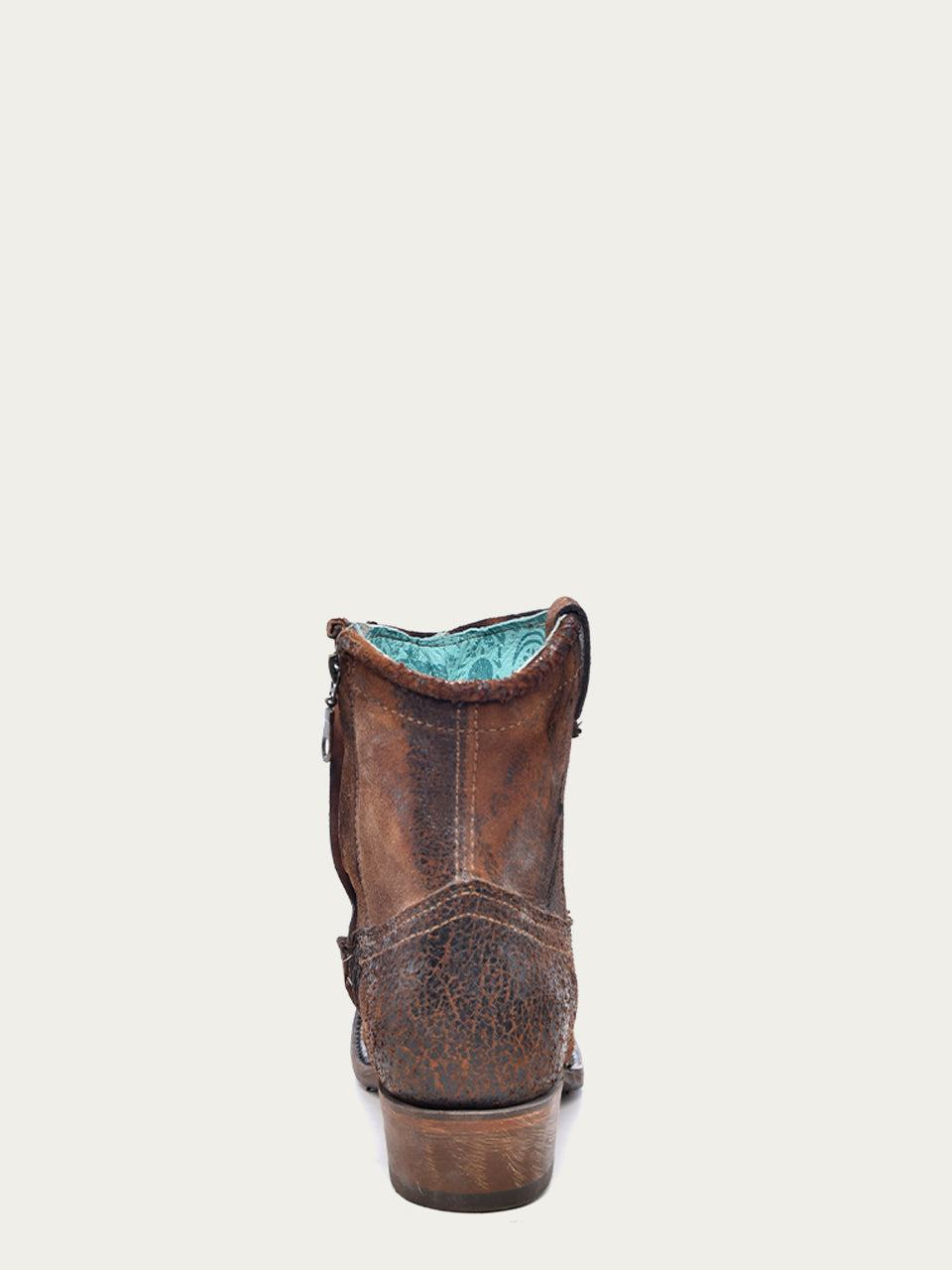 Women's Corral Chocolate Genuine Lamb Leather Boots with Abstract