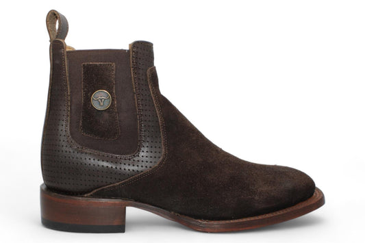 Men's Hooch Chelsea Boots Handmade Genuine Suede Brown
