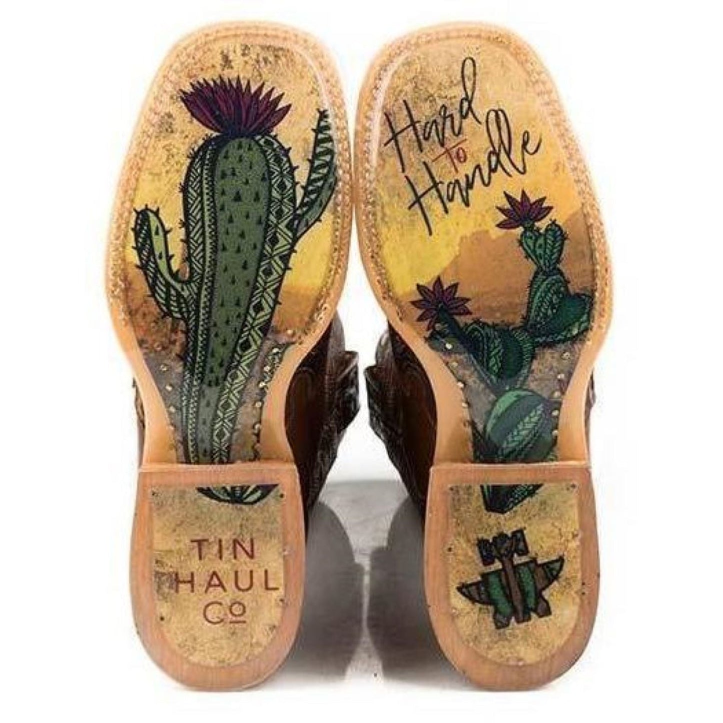 Women’s Tin Haul Cactooled Boots With Hard To Handle Sole Handmade - yeehawcowboy