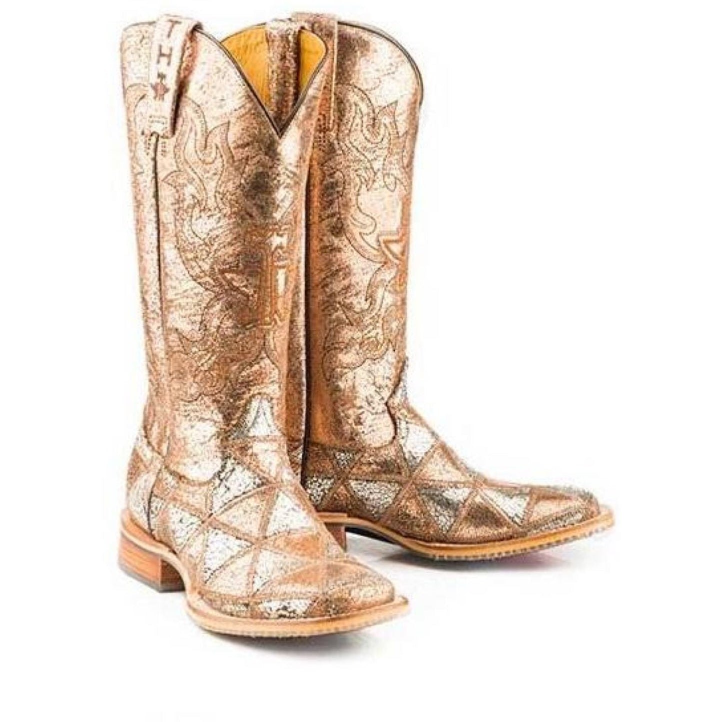 Women’s Tin Haul Mish & Mash Boots With Geometric Steed Sole Handmade - yeehawcowboy