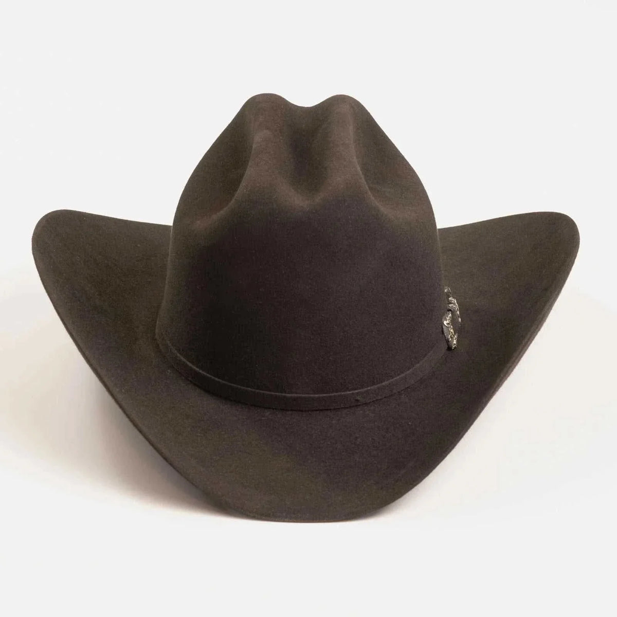10x Larry Mahan chocolate fur felt cowboy hat with cattleman crease
