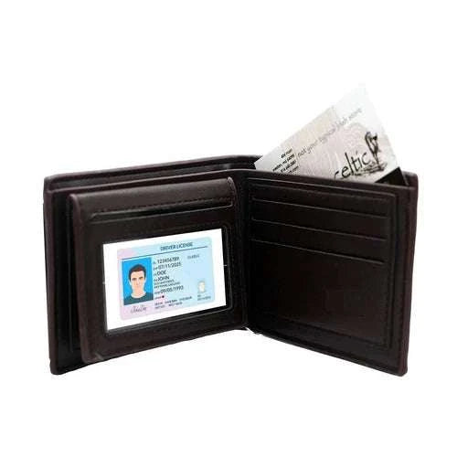 Cognac Ostrich Wallet Bi-fold Card Slots ID Slot Bill Compartment Handmade Real